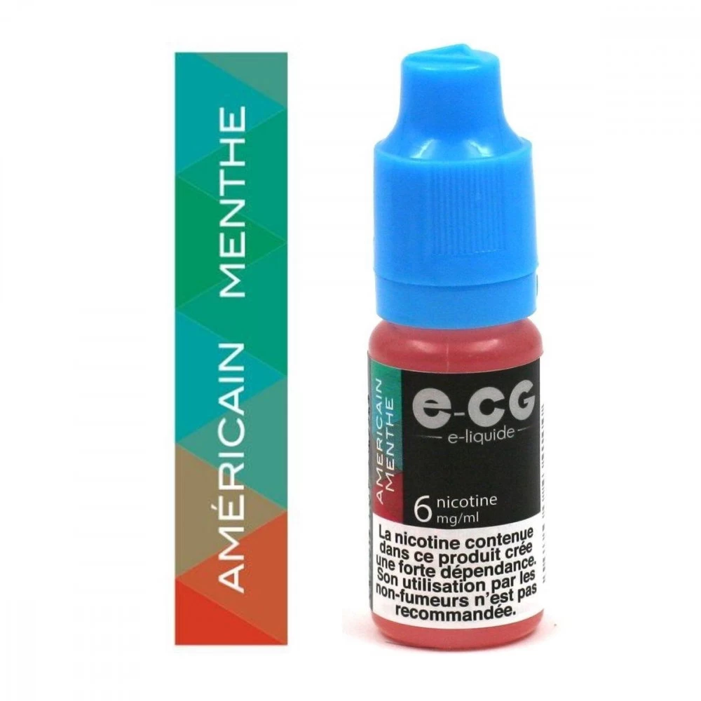 Lot De 5 Flacons E-CG - Américain Menthe 6 Mg/ml 5 Lot De 5 Flacons E-CG - Américain Menthe 6 Mg/ml – Image 3