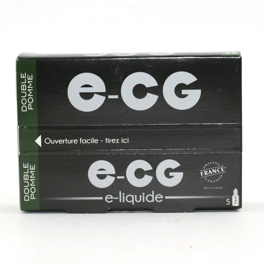 Lot De 5 Flacons E-CG - Double-Pomme 6 Mg/ml 4 Lot De 5 Flacons E-CG - Double-Pomme 6 Mg/ml – Image 2