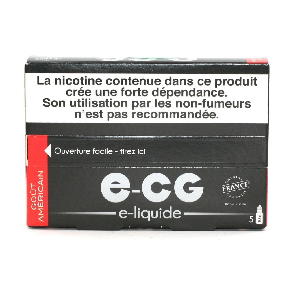 Lot De 5 Flacons E-CG - Goût Américain 3 Mg/ml 4 Lot De 5 Flacons E-CG - Goût Américain 3 Mg/ml – Image 2