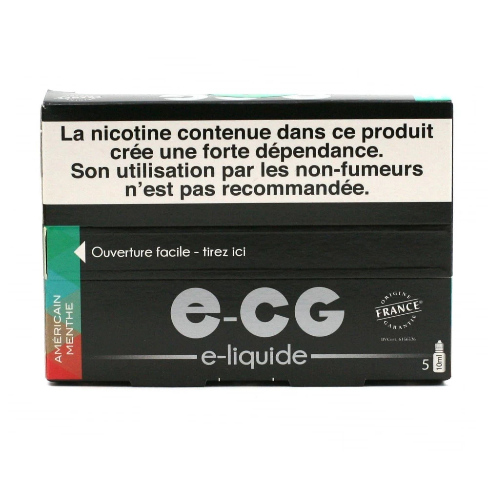 Lot De 5 Flacons E-CG - Goût Américain Menthe 3 Mg/ml 4 Lot De 5 Flacons E-CG - Goût Américain Menthe 3 Mg/ml – Image 2