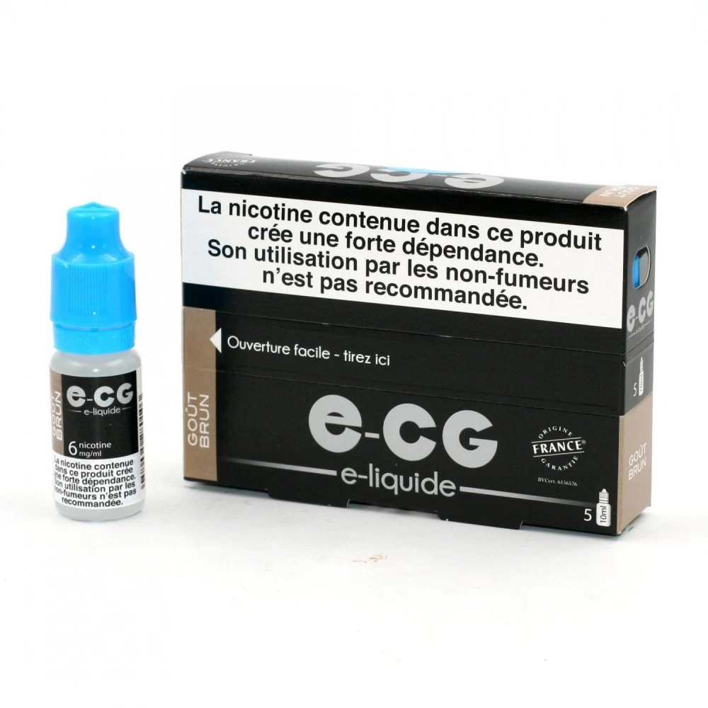 Lot De 5 Flacons E-CG - Goût Brun 6 Mg/ml 3 Lot De 5 Flacons E-CG - Goût Brun 6 Mg/ml
