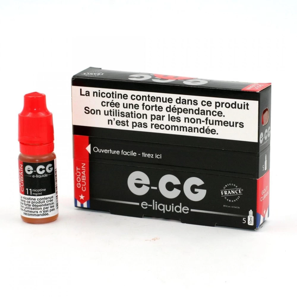 Lot De 5 Flacons E-CG - Goût Cubain 11 Mg/ml 3 Lot De 5 Flacons E-CG - Goût Cubain 11 Mg/ml