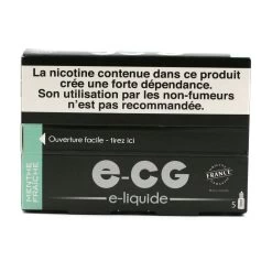 Lot De 5 Flacons E-CG - Goût Menthe Fraîche 3 Mg/ml -Fournitures Pour Fumeurs lot de 5 flacons e cg gout menthe fraiche 3 mg ml 1