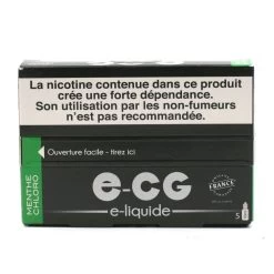 Lot De 5 Flacons E-CG - Menthe Chloro 6 Mg/ml -Fournitures Pour Fumeurs lot de 5 flacons e cg menthe chloro 6 mg ml 1