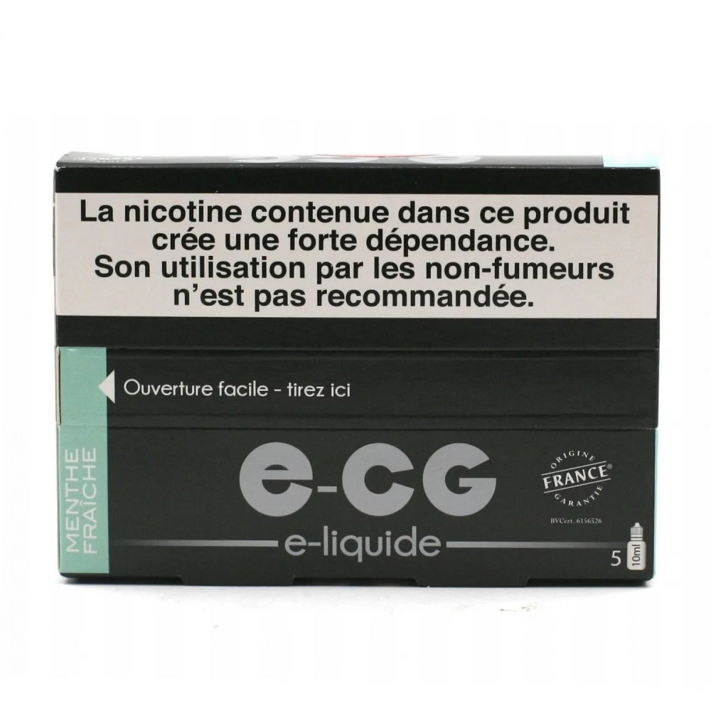 Lot De 5 Flacons E-CG - Menthe Fraîche 6 Mg/ml 4 Lot De 5 Flacons E-CG - Menthe Fraîche 6 Mg/ml – Image 2