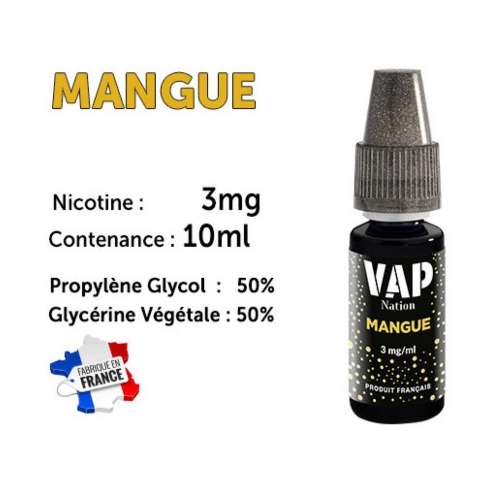 Vap Nation Lot De 5 Liquides - Mangue 3 Mg 3 Vap Nation Lot De 5 Liquides - Mangue 3 Mg