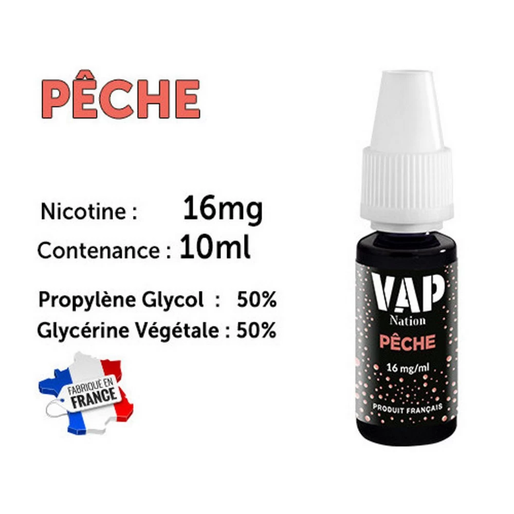 Vap Nation Lot De 5 Liquides - Pêche 16 Mg 3 Vap Nation Lot De 5 Liquides - Pêche 16 Mg