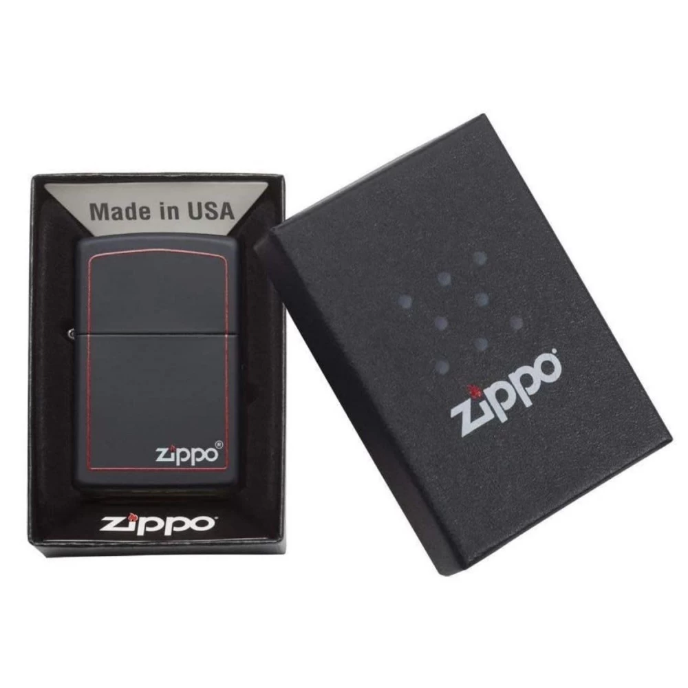 Zippo 218ZB Matte Black Red 60001437 5 Zippo 218ZB Matte Black Red 60001437 – Image 3