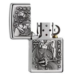 Zippo Briquet Zodiaque - Verseau -Fournitures Pour Fumeurs zippo briquet zodiaque verseau 1
